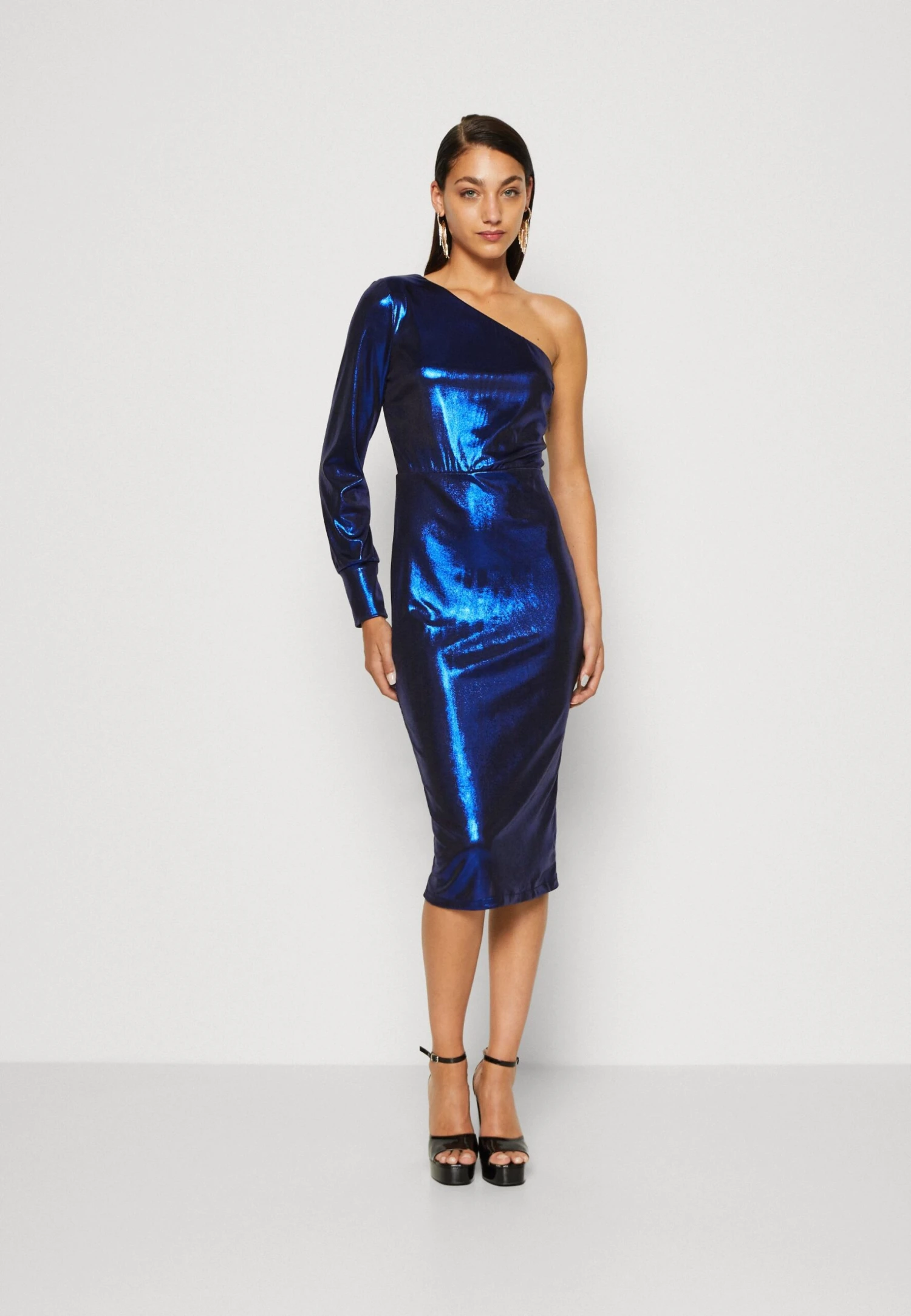 Wal G Hali One Sleeve Midi - Robe De Soirée - Electric Blue 3 Wal G Hali One Sleeve Midi - Robe De Soirée - Electric Blue