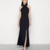 Wal G Halter Neck Maxi Dress - Robe De Cocktail - Navy Blue -Wal G c11a786eaf054ca1a68d1bd0d36f7b6b