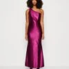 Wal G One Shoulder Maxi Dress - Robe De Cocktail - Plum -Wal G c16de894ac8a45a3ad4816a0ee088ed3