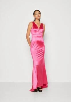 Wal G Nikita V Neck Maxi - Robe De Cocktail - Strawberry Pink