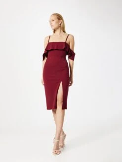 Wal G Mini-robes Robe ZIMMI Femme Lie De Vin -Wal G c4f0584b787ad14fc94fc31373f4c316