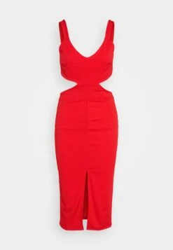 Wal G Brodie Cut Out Midi - Robe En Jersey - Red -Wal G c570dd8932714ee4924de32c20c63963