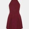 Wal G Cheryl Halter Neck Skater Dress - Robe De Jour - Wine -Wal G c796b58af9e54bf29e29ac71b27eb470