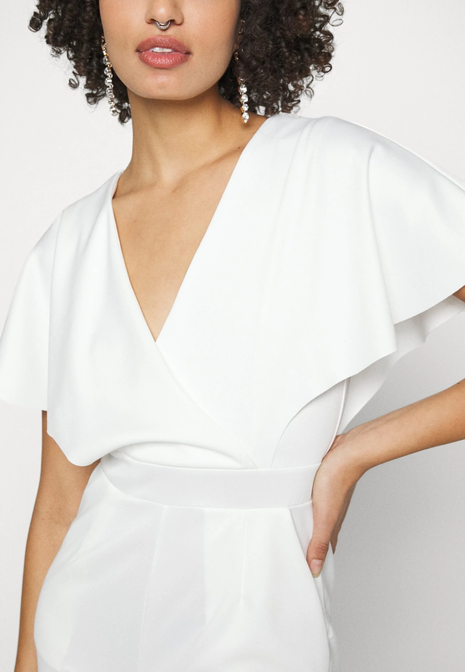 Wedding Betty V Neck Wrap - Combinaison - White 9 Wedding Betty V Neck Wrap - Combinaison - White – Image 7