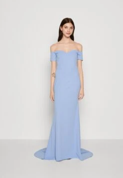 Wal G Rish Off Shoulder Maxi - Robe En Jersey - Powder Blue