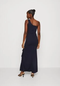 Wal G Soya One Shoulder Maxi Dress - Robe En Jersey - Navy Blue -Wal G c9b3eadbbd644168a54982fc85fd6561