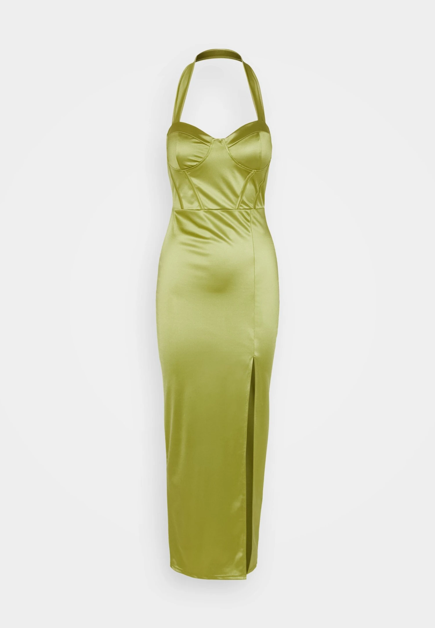 Wal G Mona Halter Neck Maxi - Robe De Cocktail - Pea Green 7 Wal G Mona Halter Neck Maxi - Robe De Cocktail - Pea Green – Image 5