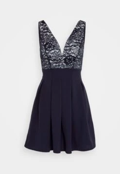 Wal G Belle V Neck Skater Dress - Robe De Soirée - Navy/White -Wal G ca896ebeba01478d8c3caf0e7a930492