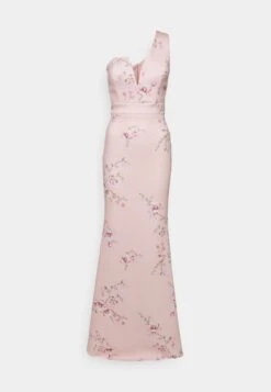 Wedding Gigi One Shoulder Print - Robe De Cocktail - Peach -Wal G cad2beaa06f64ae2a16791245c11f55a