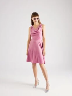 Wal G Robes De Cocktail Robe De Cocktail LOGAN Femme Rose -Wal G cecbd0fc4ac1db2af7030789215cc3ad