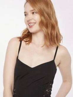 Wal G Robes Midi Robe TIZA Femme Noir -Wal G cfa328588d3c0affea1f9cda0a5f71a5