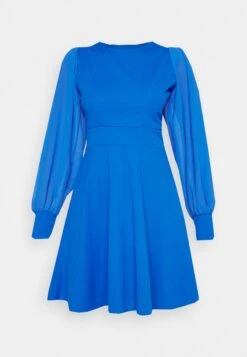 Wal G Kat Sleeve Dress - Robe De Jour - Electric Blue -Wal G d05f0ceb91bd4781885e15ff51b3b3a0