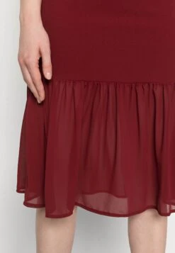 Wal G Jessie Pleat Midi Dress - Robe De Soirée - Wine -Wal G d5ce8bf4222c44b9ad1599996d0a6be8