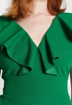 Wal G Himani V Neck Midi Dress - Robe Fourreau - Leaf Green -Wal G d6fbb7a5bb8245d3ad7c1b89783f9aa7