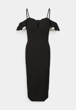 Wal G Simah Frill Midi Dress - Robe En Jersey - Black/White 12 Wal G Simah Frill Midi Dress - Robe En Jersey - Black/White -Wal G d76854ec5b7e4b08beadaaa212536aca