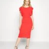 Wal G Diana Ruffle Sleeve Midi Dress - Robe En Jersey - Coral 2 Wal G Diana Ruffle Sleeve Midi Dress - Robe En Jersey - Coral -Wal G d7dd81f5dfda42d0ba3c44a461e1e855