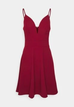 Wal G Vincent Skater Dress - Robe En Jersey - Wine -Wal G d7efbfcf340f43faa83eafbd3e8124d9