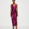 Wal G Valentines Esme Pleat Maxi - Robe De Cocktail - Plum -Wal G df7b626b62454df29089e3198cb618e3