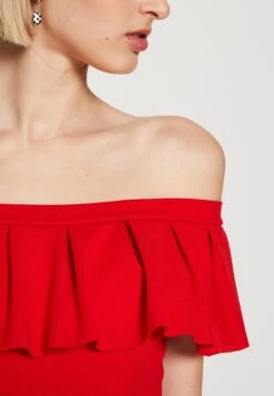 Wal G Alexa Ruffle Skater - Robe En Jersey - Red -Wal G e052b3aaacb84d1a82095528b033f0b2