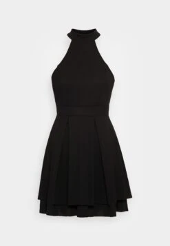Wal G Cheryl Halter Neck Skater Dress - Robe De Jour - Black -Wal G e4176b79e83a43bd8a7d41f39ee8444b