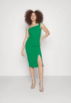 Wal G Revra One Shoulder Midi Dress - Robe De Soirée - Leaf Green