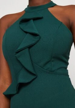 Wal G Tilly Ruffle Halter Neck Maxi Dress - Robe En Jersey - Forest Green -Wal G e702b3546f3e4e4d9ece1cd58ff4bc5d