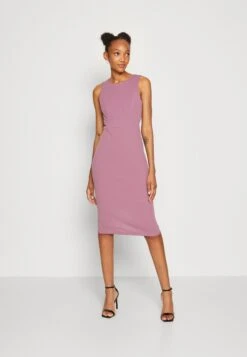 Wal G Petra Ruffle Midi - Robe En Jersey - Mauve Pink -Wal G ef363a90ea4342f99731146c61e586c9