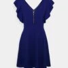 Wal G Danya Ruffle Sleeve Zip Skater Dress - Robe En Jersey - Electric Blue 1 Wal G Danya Ruffle Sleeve Zip Skater Dress - Robe En Jersey - Electric Blue -Wal G f3b4439f7f224e14b319bfcbedac912f