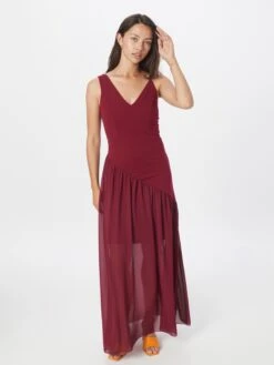 Wal G Robes De Soirée Robe De Soirée SYDNEY Femme Rouge Rubis -Wal G f677ae5597e6b484eac5254e820eeeae