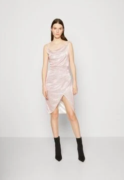 Wal G Party Hallis Shimmer Midi - Robe De Soirée - Pink