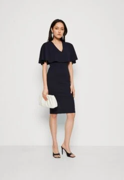 Wal G Ronny Cape Midi - Robe En Jersey - Navy Blue -Wal G fb5db087e9264a51aeddfdc55a0d4151