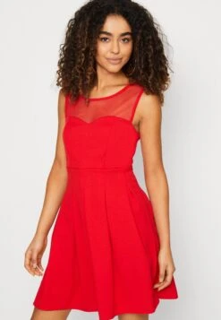 Wal G Tina Skater - Robe En Jersey - Red -Wal G fb64597ca7be4604ab58e892c2e54248