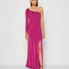 Wal G Arrabella One Sleeve Maxi - Robe En Jersey - Magenta -Wal G fb77aa7dbb484f95aba3d80db3e25d23